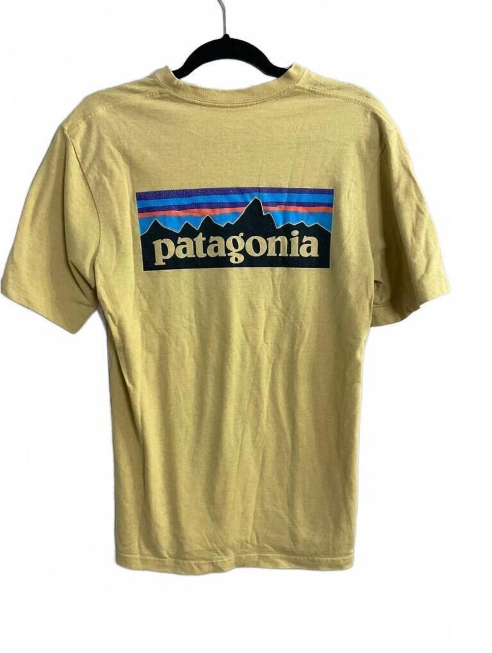 Patagonia graphic T-shirt pale yellow size S